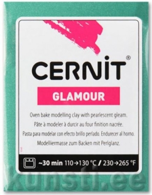 Polymer Clay Cernit Glamour 600 green ― VIP Office HobbyART