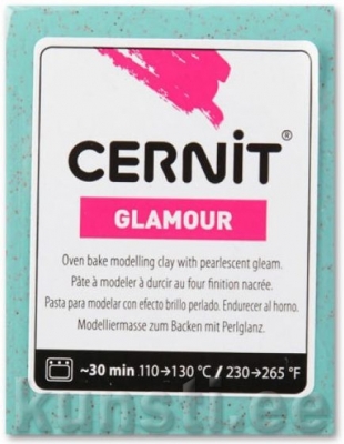 Полимерная глина Cernit Glamour 619 nat green ― VIP Office HobbyART