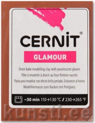 Полимерная глина Cernit Glamour 800 brown ― VIP Office HobbyART