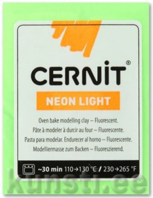 Polymer Clay Cernit Neon light 600 green ― VIP Office HobbyART