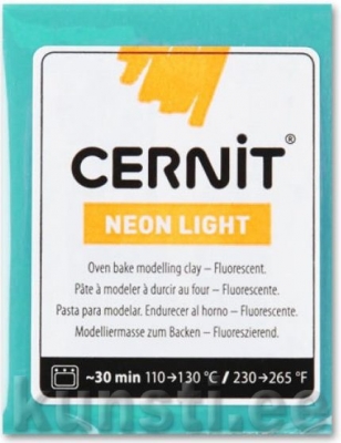 Полимерная глина Cernit Neon light 676 turquoise ― VIP Office HobbyART