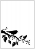 Tekstuurplaat 8102 10,8x14,6cm bird on a branch