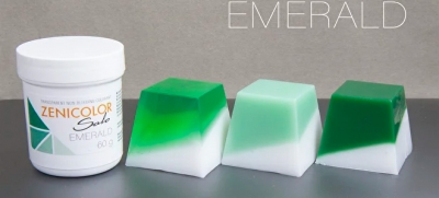 Прозрачные немигрирующие красители для мыльной основы ZENICOLOR SOLO Emerald ― VIP Office HobbyART