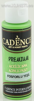 Акриловая краска Premium Cadence flouroscent 3 flouroscent green 70 ml ― VIP Office HobbyART