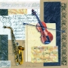 Napkin 13307430 33 x 33 cm MUSIC