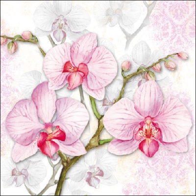 Napkin 13307700 33 x 33 cm ORCHIDS LILAC ― VIP Office HobbyART