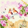 Napkin - 33 x 33 cm LOVE BIRDS