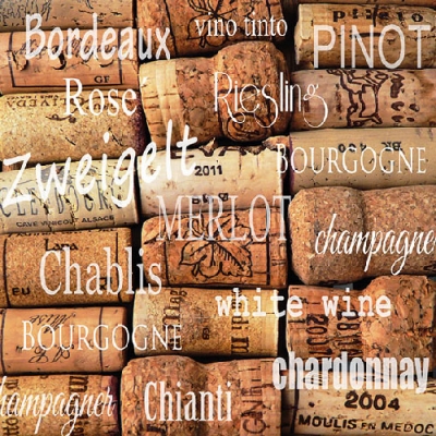 Салфетка для декупажа 13309020 33 x 33 cm Wine Corks  ― VIP Office HobbyART