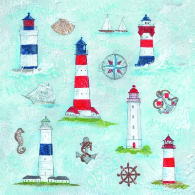 Napkin 13309135 33 x 33 cm Maritime Ornaments ― VIP Office HobbyART