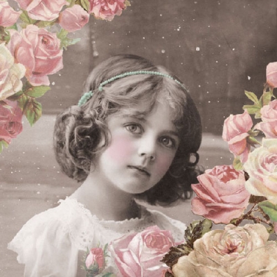 Салфетка для декупажа 13309250 33 x 33 cm Flower Girl ― VIP Office HobbyART