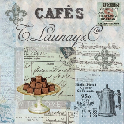 Napkin 13309305 33 x 33 cm Cafe Collage ― VIP Office HobbyART