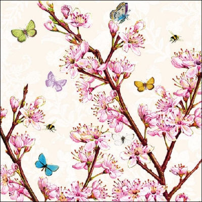 Салфетка для декупажа 13309351 33 x 33 cm Blossom Cream ― VIP Office HobbyART
