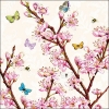 Napkin 13309351 33 x 33 cm Blossom Cream