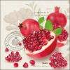 Napkin 13309710 33 x 33 cm Pomegranate 