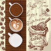 Napkin 13310210 33 x 33 cm Coffee Trio