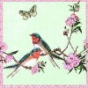 Салфетка для декупажа - 33 x 33 cm Swallows