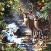 Salvrätik - 33 x 33 cm Deers on a Creek