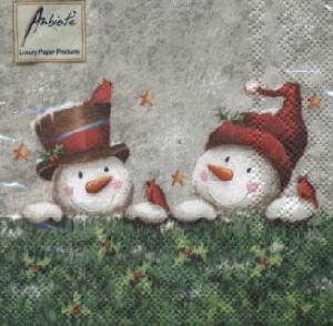 Салфетка для декупажа - 25 x 25 cm SNOWMEN FRIENDS ― VIP Office HobbyART