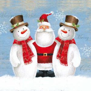 Салфетка для декупажа - 33 x 33 cm SANTA WITH FRIENDS ― VIP Office HobbyART