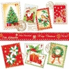 Салфетка для декупажа - 33 x 33 cm CHRISTMAS STAMPS