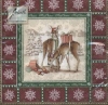 Napkin - 33 x 33 cm DEER BOY RED