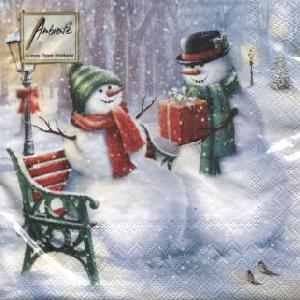 Salvrätik - 33 x 33 cm SNOWMAN SURPRISE ― VIP Office HobbyART