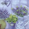 Салфетка для декупажа 344618 33 x 33 cm Lilac Flowers with Heart