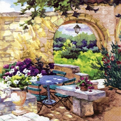 Салфетка для декупажа 344622 33 x 33 cm Patio Morning in Provence ― VIP Office HobbyART