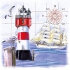 Salvrätik 370560 33 x 33 cm Lighthouse & Compass
