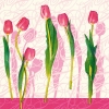 Салфетка для декупажа - 33 x 33 cm Tulip Dreams pink