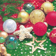 Салфетка для декупажа - 33 x 33 cm Colourful Xmas decoration ― VIP Office HobbyART