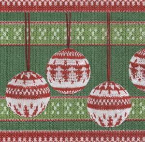 Салфетка для декупажа - 33 x 33 cm Knitted X-mas Balls ― VIP Office HobbyART