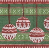 Napkin - 33 x 33 cm Knitted X-mas Balls