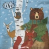 Napkin - 33 x 33 cm WOODLAND HOLIDAY