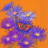 Салфетка для декупажа L-573976 33 x 33 cm PURPLE ASTER ochre