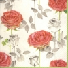 Салфетка для декупажа NV-74113 33 x 33 cm Roses green