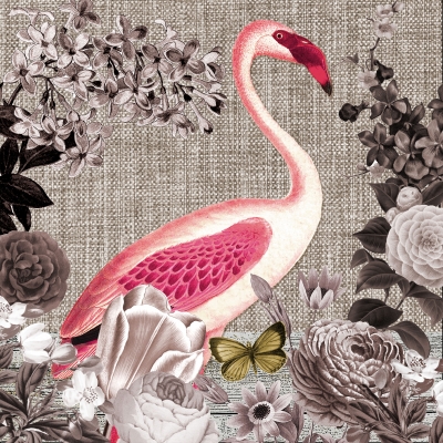 Salvrätik NV-74979 33 x 33 cm Flamingo Sepia ― VIP Office HobbyART
