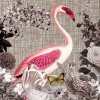 Napkin NV-74979 33 x 33 cm Flamingo Sepia