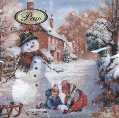 Салфетка для декупажа - 33 x 33 cm Winter Countryside ― VIP Office HobbyART