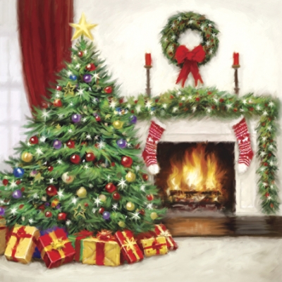 Napkin SDL-080100 33 x 33 cm Christmas Interior ― VIP Office HobbyART