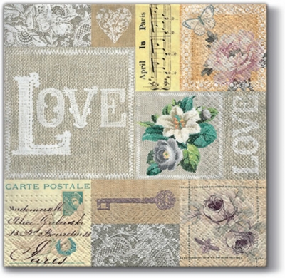 Салфетка для декупажа SDL-084500 33 x 33 cm Love Square  ― VIP Office HobbyART