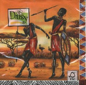Salvrätik - Салфетка для декупажа - 33 x 33 cm Afrika-Krieger