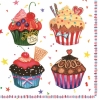 Салфетка для декупажа SDOG-012001 33 x 33 cm 4x Cupcake