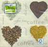 Салфетка для декупажа SDOG-016401 33 x 33 cm Coffee Hearts