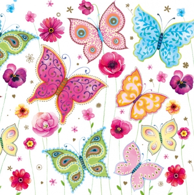 Салфетка для декупажа SLOG-023601 33 x 33 cm Butterflies  ― VIP Office HobbyART