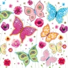 Napkin SLOG-023601 33 x 33 cm Butterflies 