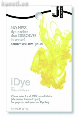 Краситель для 100% натуральных тканей Jacquard iDye Fabric Dye-1404 14 gr-Bright Yellow ― VIP Office HobbyART