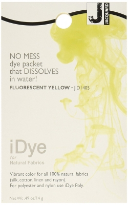 Краситель для 100% натуральных тканей Jacquard iDye Fabric Dye-1405 14 gr-Fluorescent Yellow ― VIP Office HobbyART