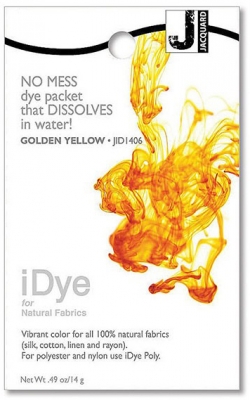 Краситель для 100% натуральных тканей Jacquard iDye Fabric Dye-1406 14 gr-Golden Yellow ― VIP Office HobbyART