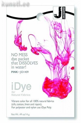 Краситель для 100% натуральных тканей Jacquard iDye Fabric Dye-1409 14 gr-Pink ― VIP Office HobbyART